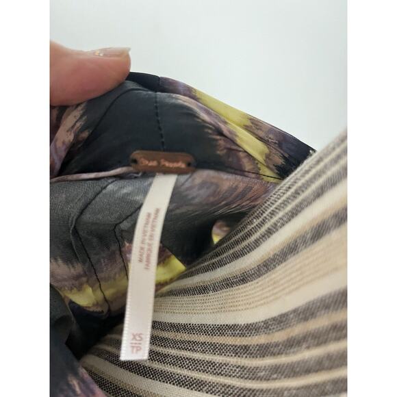 Free People SZ XS Drape Wrapped Silky Tank Multicolor BOHO - Picture 5 of 6